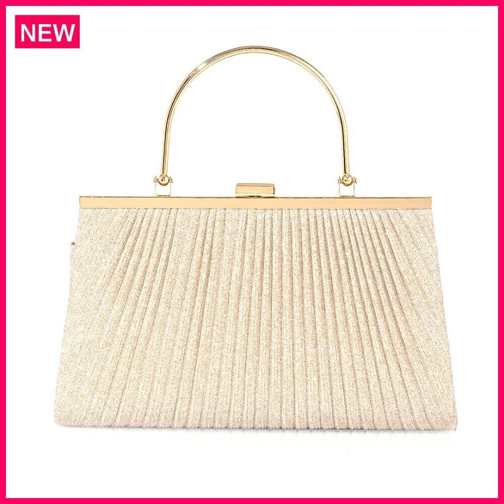 Sparkly Evening Clutch with Detachable Chain Strap for Wedding Prom Party